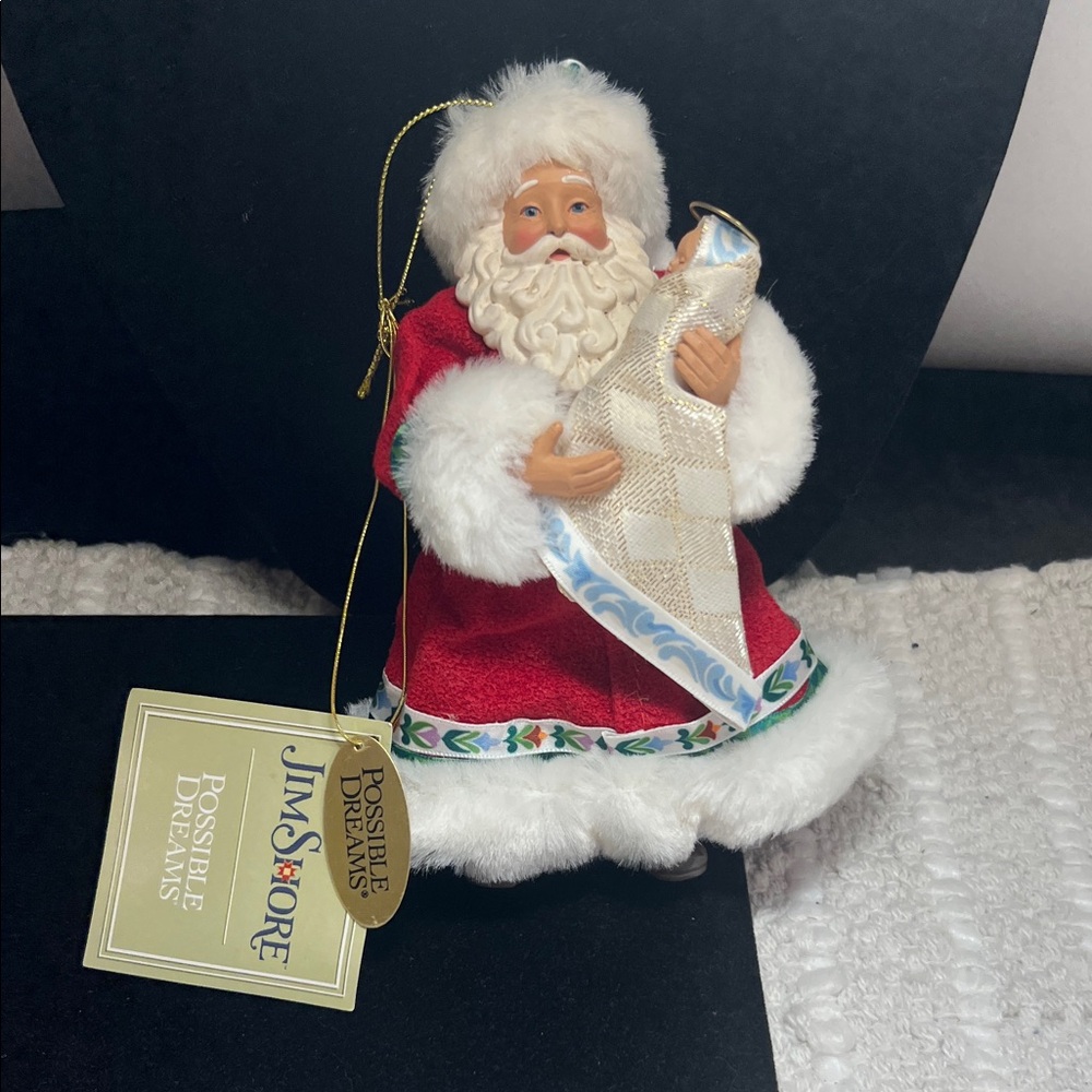 Jim Shore “Wrap In Love” Santa Figure 6”Ornament From Possible Dream Collection